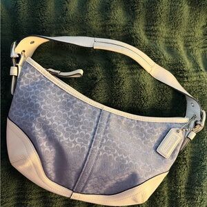 Coach Shoulder Bag in Blue and Cream